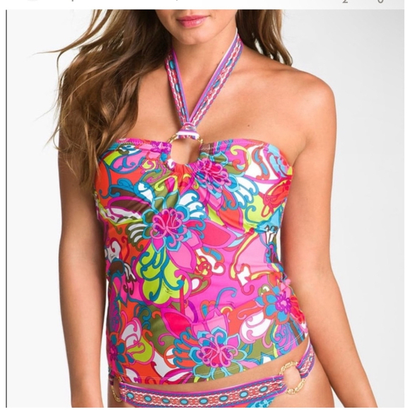 Trina Turk Fiji Colorful Swim Tankini Halter Top - Picture 1 of 6